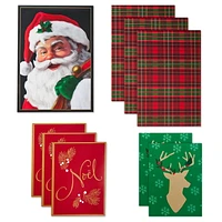 Assortiment de boîtes de Noël – Hallmark – Motifs traditionnels (Paquet de 9 : 5 petites, 3 moyennes et 1 grande)