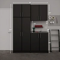 Prepac Black Elite Storage Cabinet Set F - 4 pc