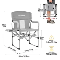 Chaise de camping pliante King Camp - Gris