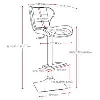 CorLiving Remi Lot de 2 tabourets de bar carrés pivotants réglables en similicuir moderne - Tabourets de bar de cuisine avec dossier - Ensemble de tabourets de bar parfait pour la maison - Base sur pi