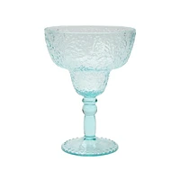 The Pioneer Woman, Verre à cocktail Margarita Tritan Ditsy bleu sarcelle 17,7 oz, 1 pièce
