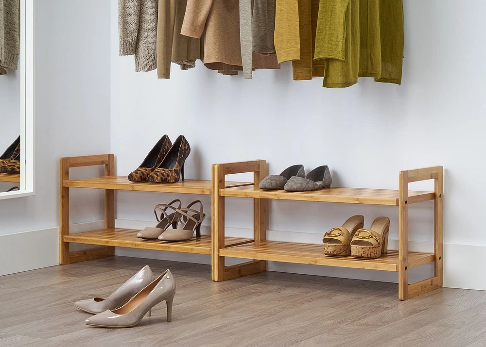 Support pour chaussures en bambou TRINITY – (ensemble de 2)