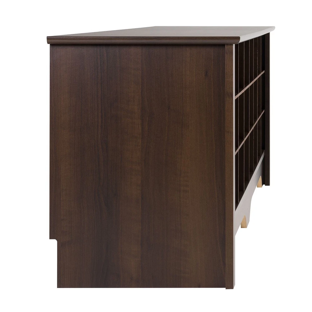 Prepac 60 in W x 20.25 in H x 15.5 in D Shoe Cubby Bench, Multiple Finishes