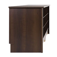 Prepac 60 in W x 20.25 in H x 15.5 in D Shoe Cubby Bench, Multiple Finishes