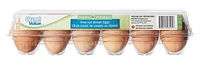 Great Value gros oeufs bruns biologiques de poules en liberte compte de 12