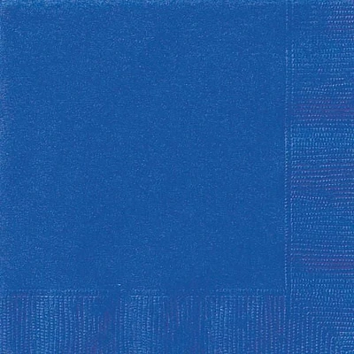 Serviettes de table unies bleu roi, 20 ct 20ct, serviettes 2 épaisseurs