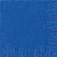 Serviettes de table unies bleu roi, 20 ct 20ct, serviettes 2 épaisseurs