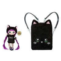 Sac à dos chaton noir avec chambre à coucher Na Na Na  Surprise 3 en 1 et poupée de série limitée