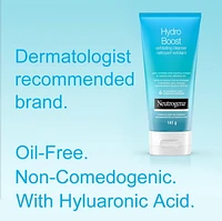 Nettoyant exfoliant Neutrogena Hydro Boost pour le visage - Acide hyaluronique et AAH - Gel crème nettoyant pour le visage - Non comédogène 141 g