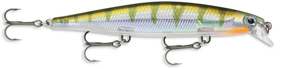 Poisson nageur Rapala Shadow Rap 4-3/8", Yellow Perch virages de gauche à droite