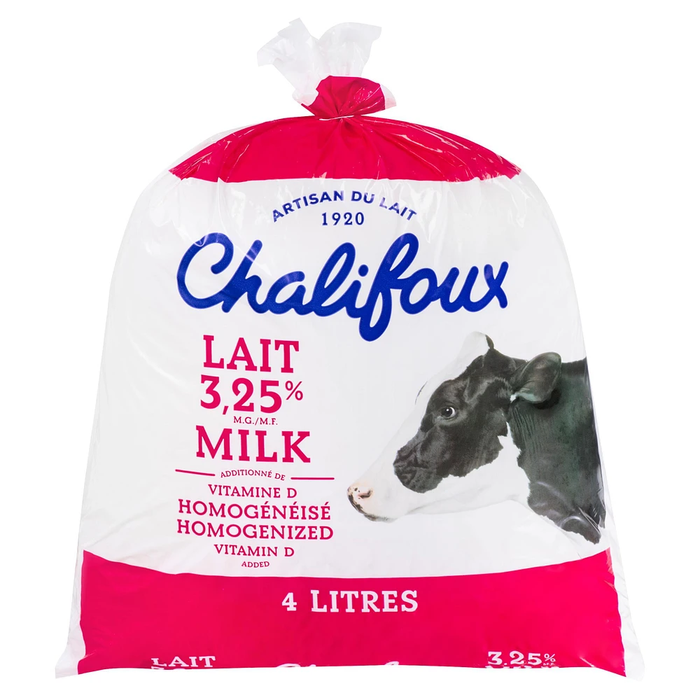 Maison Riviera Lait 3,25% 4L Sac Laiterie Chalifoux Lait 3,25%