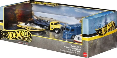Hot Wheels  Premium  Coffrets Présentation  3véhicules +1camion