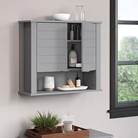 RiverRidge® Home Madison Collection 22.88-inch W x 19.88-inch H x 7.88-inch D 2-Door Wall Cabinet in Gray