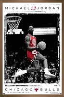 Michael Jordan - Dunk Wall Poster, 14.725" x 22.375" Framed