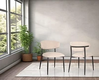 Chaise de salle à manger Tina, ensemble de 2, Beige