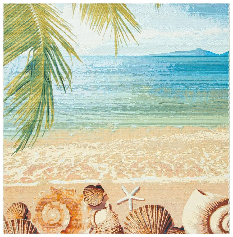 SAFAVIEH Barbados Sea Shells Outdoor Area Rug
