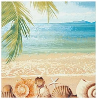 SAFAVIEH Barbados Sea Shells Outdoor Area Rug