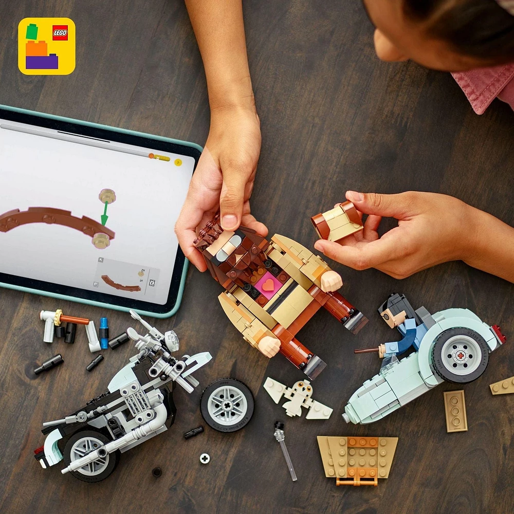 LEGO Harry Potter Hagrid & Harry's Motorcycle Ride Building Toy - Kids Motorcycle Toy for Boys and Girls, Harry Potter Fans, Ages 9+ - Gift Idea for Birthdays - 76443