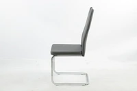 Aerys Marie Dining chairs with chrome  base in Grey PU(Set of 4)