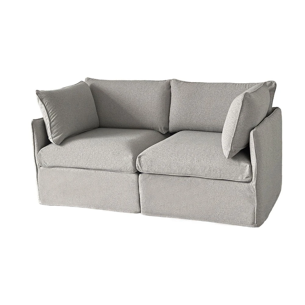 Ensemble de canapés modulaires de patio Patioflare Flexifome, gris