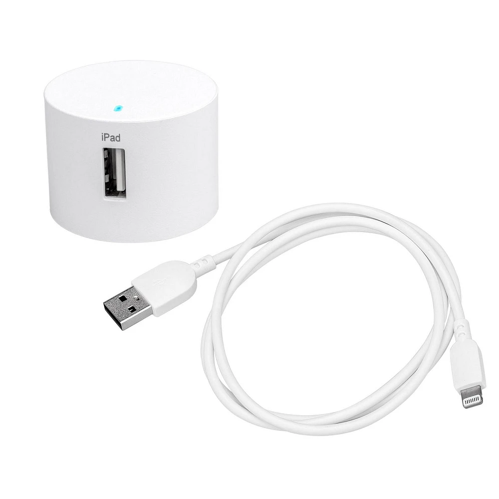 onn. 2.4 Amp USB Wall Charging Kit with 3 FT. Lightning to USB-C Cable, Travel Friendly, Folds 90˚