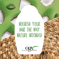 Shampooing hydratant OGX nourrissant + lait de coco, ce shampooing hydratant et réparateur hydrate pour des cheveux doux dès le premier emploi, sans parabènes ni surfactants sulfatés 385 ml