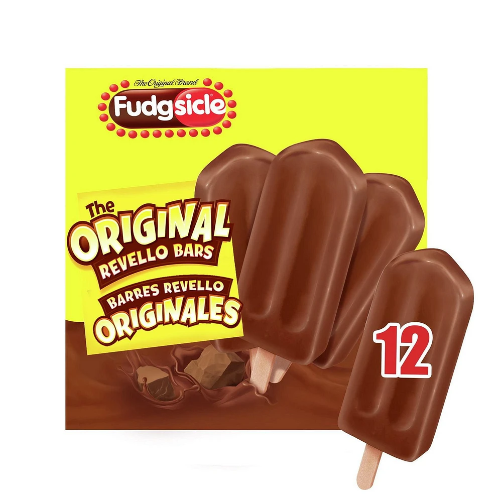 Popsicle Fudgsicle Frozen Dairy Dessert Bars, 12 Bars x 60 ml