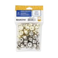 TINY HANDS Gold & Silver Jingle Bells, 55 pcs, 13 mm, Age 3+, Kids, Christmas, Crafts, JINGLEBELL 13MM 55PC
