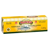 AURORA Solid Light Tuna in Oil, 3 x 85 g