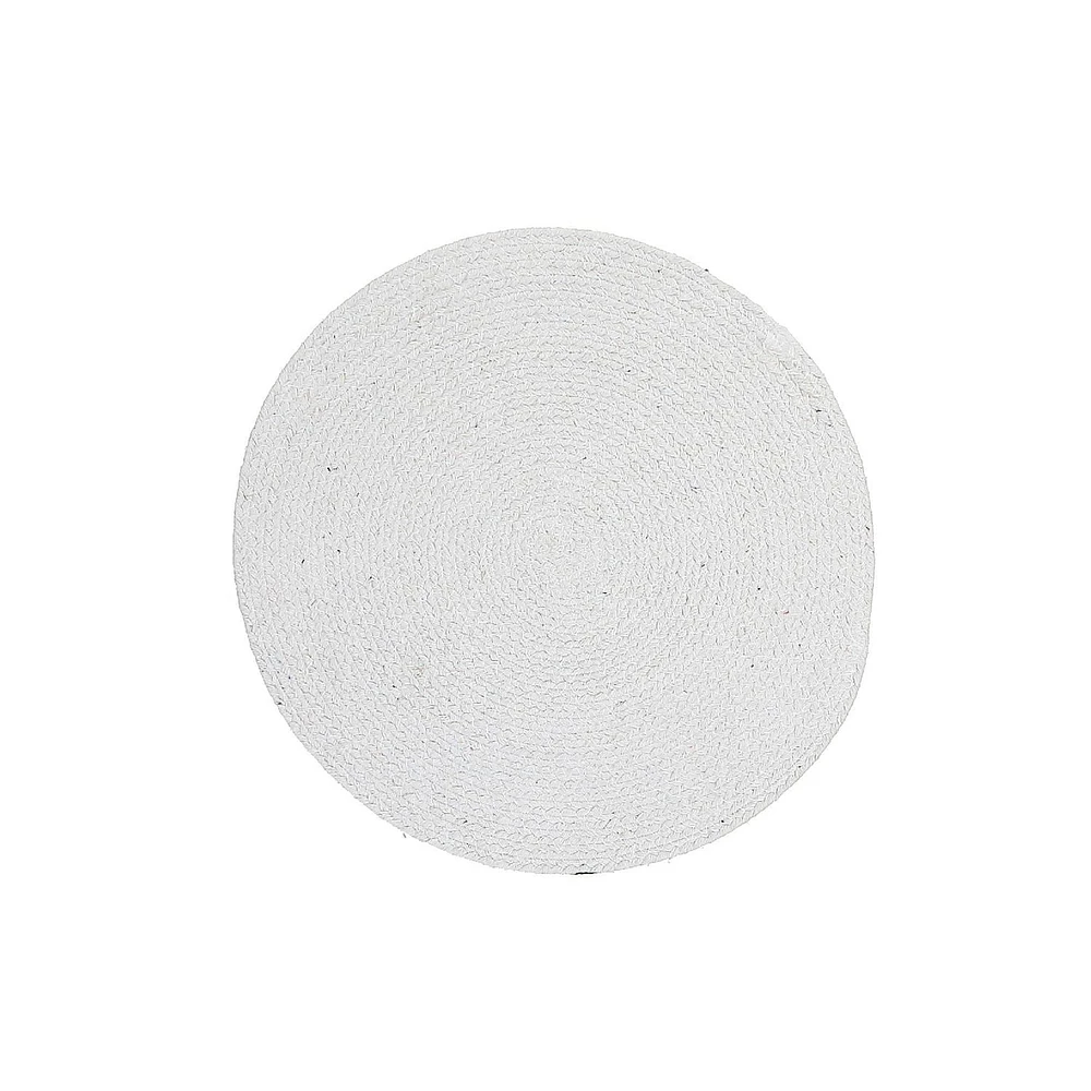 IH Casa Decor Imprimé Rond Cotton Corde Placemat Blue Mandala - Ensemble De 12