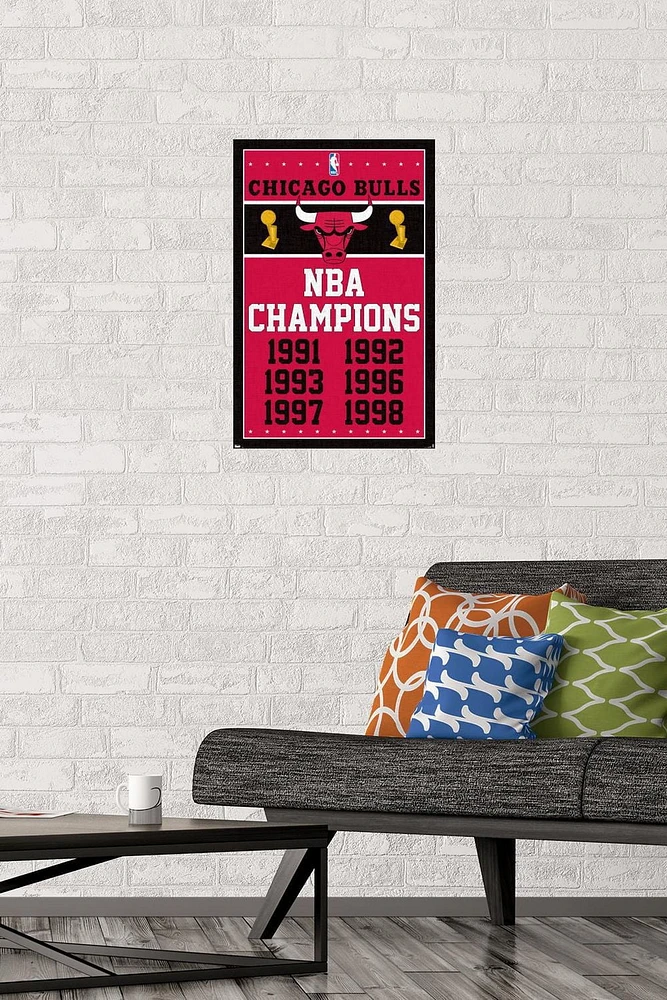 NBA Chicago Bulls - Champions 13 Wall Poster, 14.725" x 22.375"