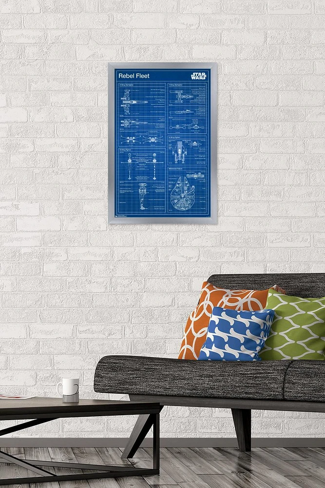 Star Wars: Saga - Rebel Blueprint Wall Poster