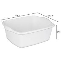 Plat à vaisselle de Sterilite de 11,4 litres en blanc 11,4 liters