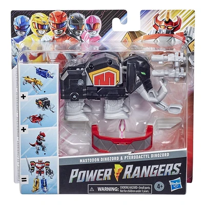 Power Rangers Mighty Morphin Mastodon Dinozord and Pterodactyl Dinozord Toy 2-Pack Action Figures Part of Dino Megazord For Kids Ages 4 and Up