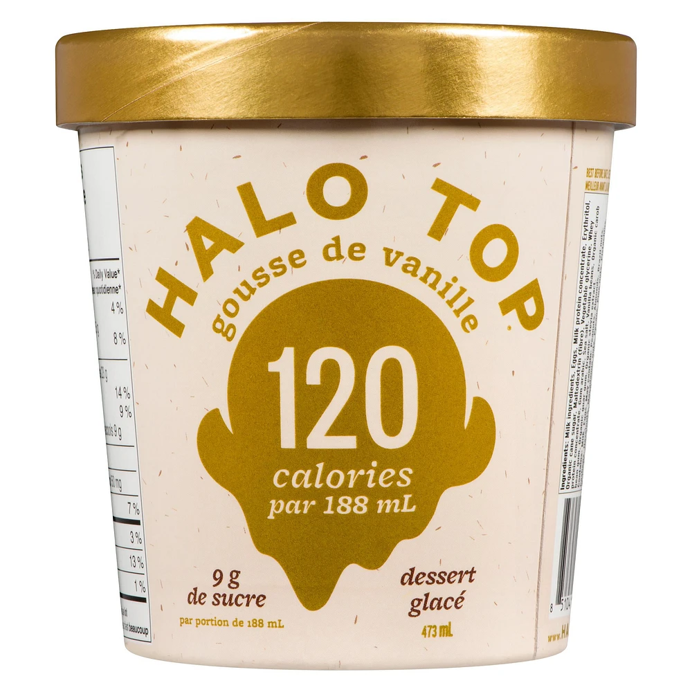 Dessert glacé Halo Top gousse de vanille