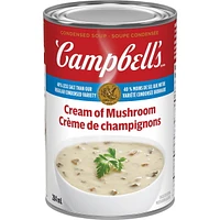 Soupe condensée Campbell’sMD, Crème de champignons 40% moins de sodium, longue conservation 284 ml