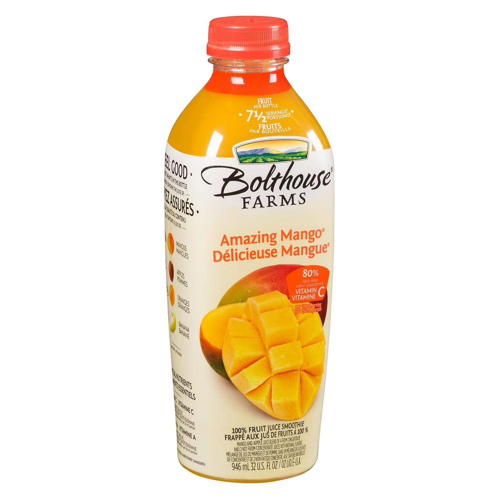 Bolthouse Farms Amazing Mango Fruit Juice Smoothie, 946 mL