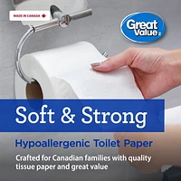 Papier hyg. ultra doux Great Value, 12 roul. doubles équiv. à 24 roul. 242 feuilles par rouleau