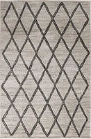 Tapis tissé brun clair et brun Zunthus