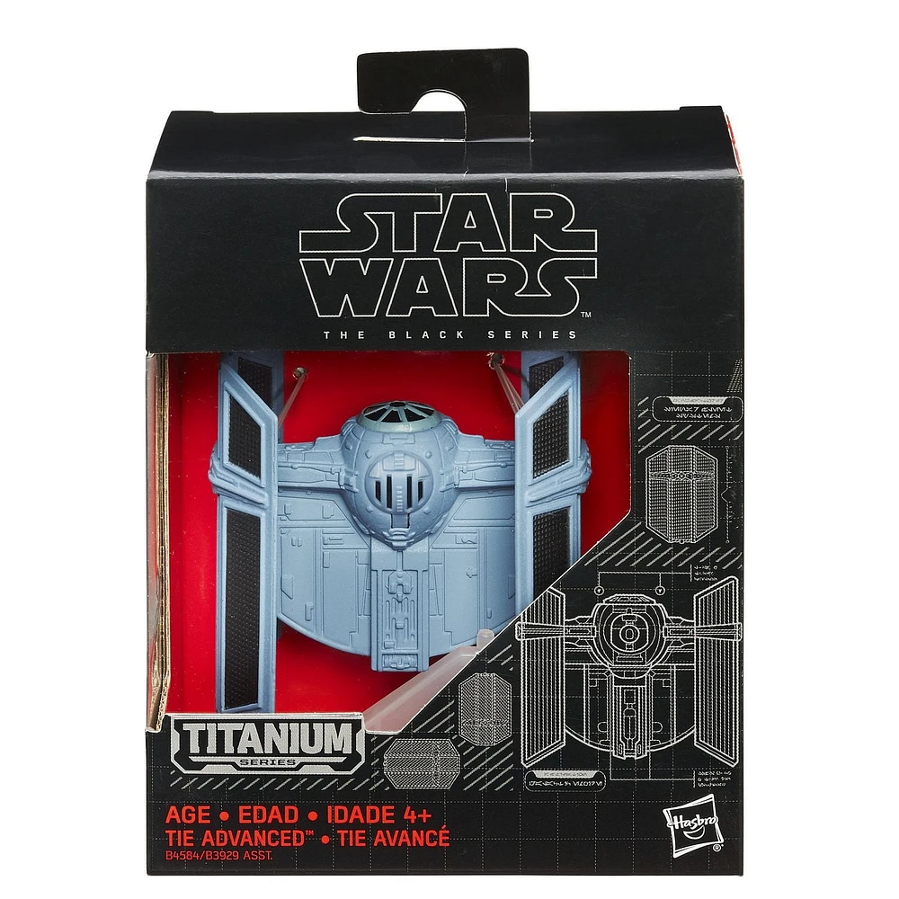 Star Wars Véhicule « Épisode IV Un nouvel espoir Série noire Titanium - TIE avancé de Darth Vader »