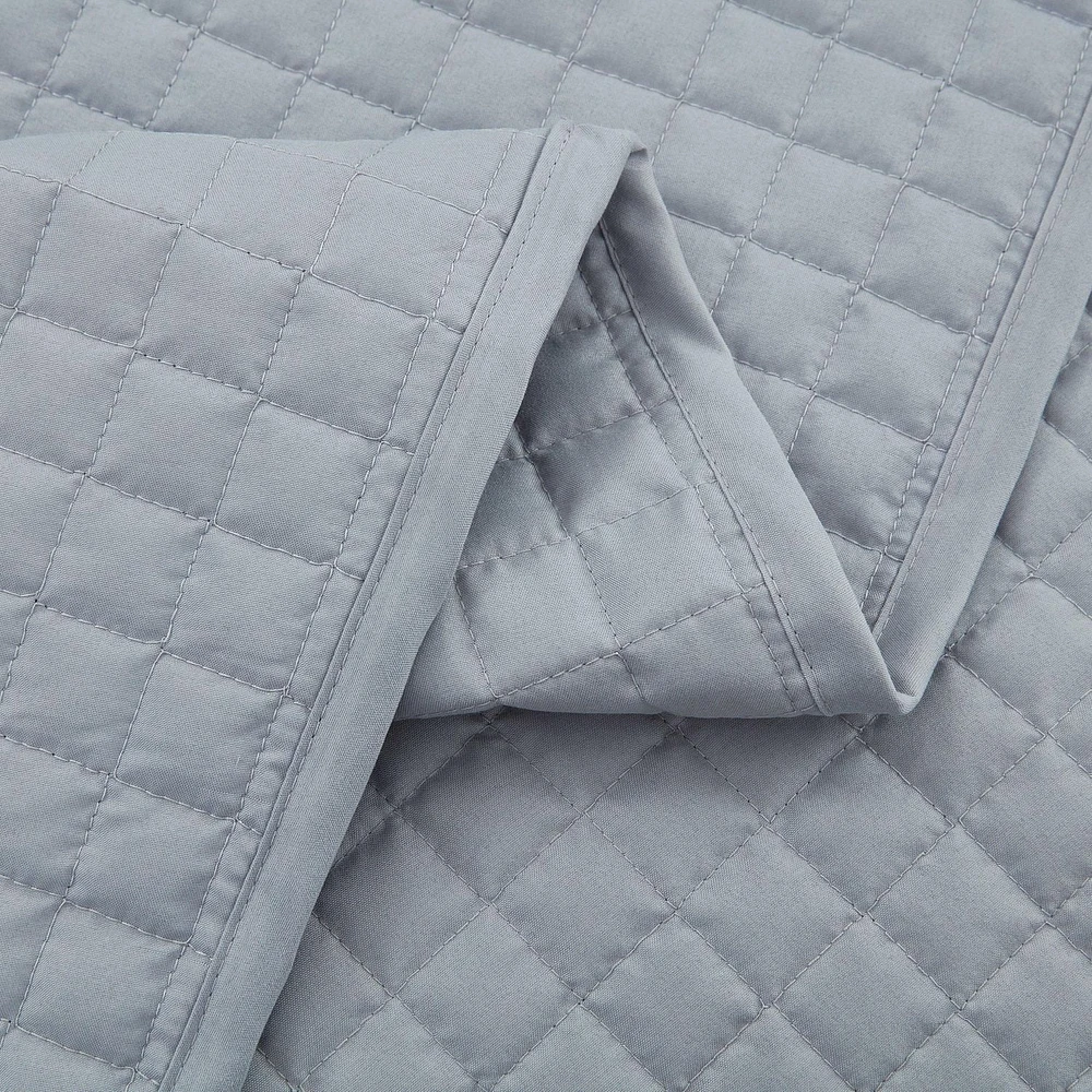 Ensemble de courtepointe Millano Classique - Gris clair