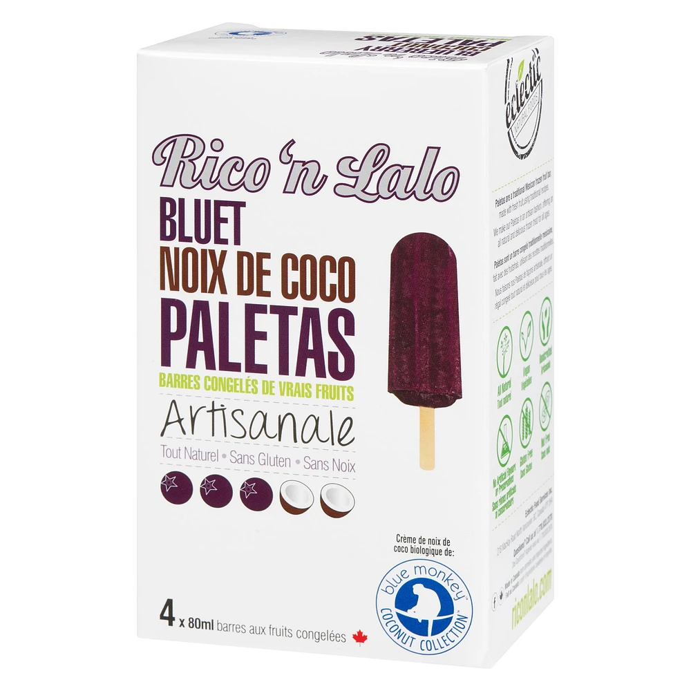 Rico N Lalo Paletas Myrtille De Noix De Coco