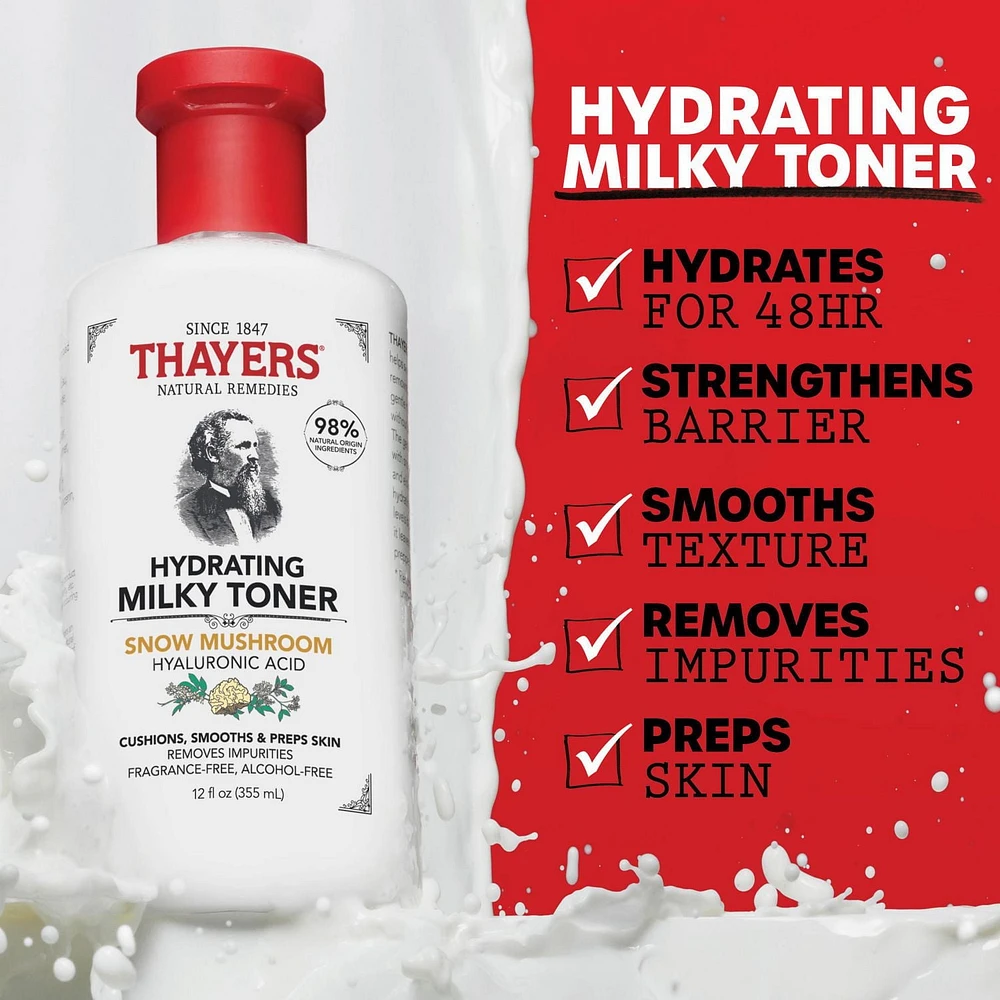 Thayers Milky Face Toner Skin Care, For All Skin Types, 355 mL
