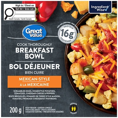 Great Value Mexican-Style Breakfast Bowl, 200 g