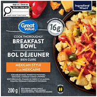 Great Value Mexican-Style Breakfast Bowl, 200 g