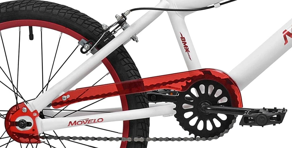 Movelo KJ 20" Boys BMX Bike- White, Ages 5-9