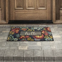 Mainstays Accueil Floral 18x30 Paillasson Tapis d’entrée Flo Hello