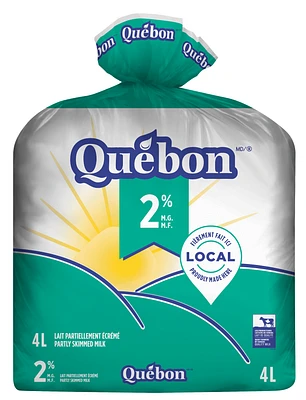 Québon Partly Skimmed 2% Milk, 4 L