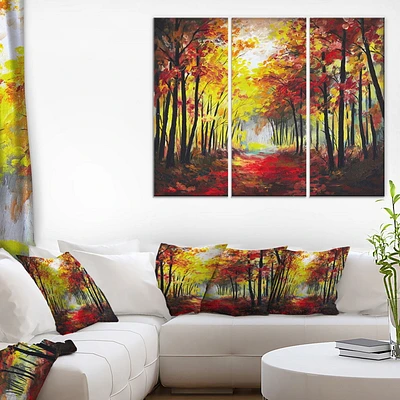 Impression sur toile « Walk Through Autumn Forest » Design Art