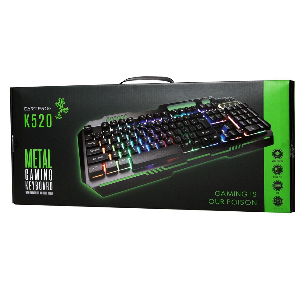 Dart Frog RGB Wired Gaming Keyboard - Black